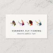 Carte De Visite Mouches de pêche à la mouche, pêcheur professionne (Devant)