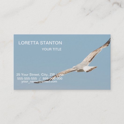 Carte De Visite Mouette volante (Devant)