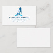 Carte De Visite Moulage De Base De La Pelouse Bleue Et Paysage (Devant / Derrière)