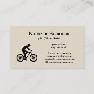 Carte De Visite Mountain biking