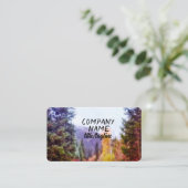 Carte De Visite mountain pine trees fall nature art outdoors (Debout devant)