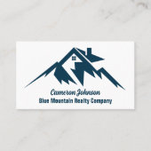 Carte De Visite Mountain Real Estate Company Custom Blue (Devant)