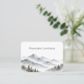 Carte De Visite Mountain Rental Tour Guide QR Code Business Card (Debout devant)