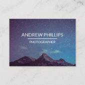 Carte De Visite Mountain Starry Silhouette Sunrise Custom Business (Devant)