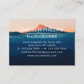 Carte De Visite Mountain Starry Silhouette Sunrise Custom Business (Dos)