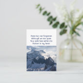 Carte De Visite Mountains Alpine Home Memorial Pocket Keepsake (Debout devant)