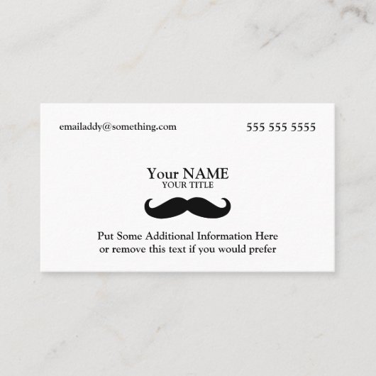 Carte De Visite Moustache (Devant)
