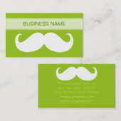 Carte De Visite Moustache blanche amusante et chaux ordinaire (Devant / Derrière)