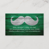 Carte De Visite Moustache drôle sur la texture bois (Dos)