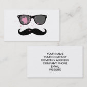 Carte De Visite Moustache et lunettes de soleil drôles (Devant / Derrière)