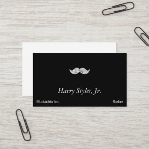 Carte De Visite Moustache gris-clair