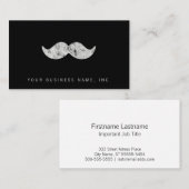 Carte De Visite Moustache gris-clair (style d'impression (Devant / Derrière)