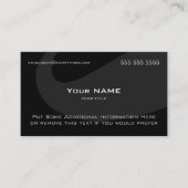 Carte De Visite Moustache moderne foncé (Devant)