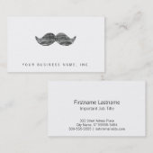 Carte De Visite Moustache noire (Devant / Derrière)