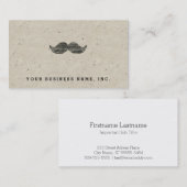 Carte De Visite Moustache noire (Devant / Derrière)