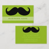 Carte De Visite Moustache noire drôle et citron vert simple (Devant / Derrière)