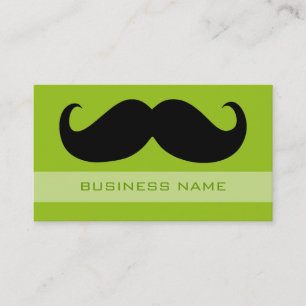 Carte De Visite Moustache noire drôle et citron vert simple