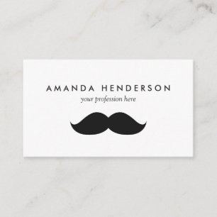 Carte De Visite Moustache noire drôle mignonne