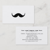 Carte De Visite Moustache simple (Devant / Derrière)