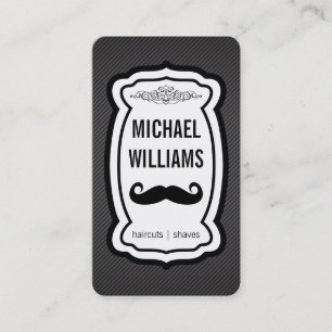 Carte De Visite Moustache / Stripes (noir)