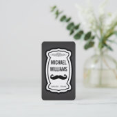 Carte De Visite Moustache / Stripes (noir) (Debout devant)