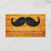 Carte De Visite Moustache sur le léopard Wood Texture #2 (Dos)