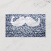 Carte De Visite Moustache sur le léopard Wood Texture #3 (Dos)