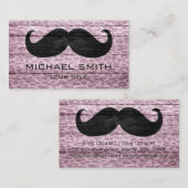 Carte De Visite Moustache sur le léopard Wood Texture #5 (Devant / Derrière)