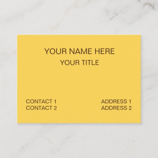 Carte De Visite Moustard jaune (Dos)