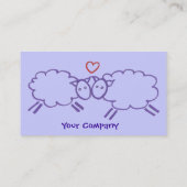 Carte De Visite Mouton avec coeur (Dos)