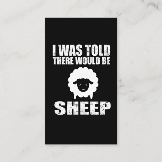 Carte De Visite Moutons drôles (Devant)