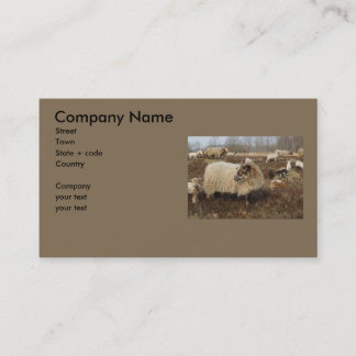 Carte De Visite Moutons - moutons en champ de Heather
