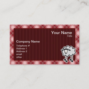 Carte De Visite Moutons rouges de plaid