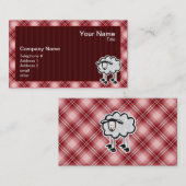 Carte De Visite Moutons rouges de plaid (Devant / Derrière)