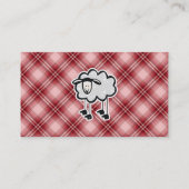 Carte De Visite Moutons rouges de plaid (Dos)