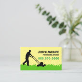 Carte De Visite Mouture de pelouse jaune vert (Debout devant)
