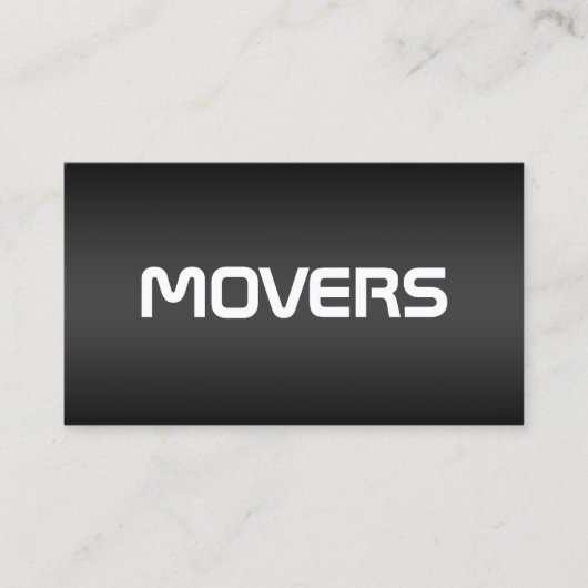 Carte De Visite Movers noir (Devant)