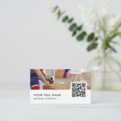 Carte De Visite Moving Company QR Code Entreprise moderne (Debout devant)