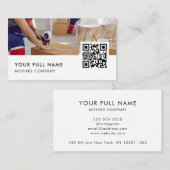 Carte De Visite Moving Company QR Code Entreprise moderne (Devant / Derrière)
