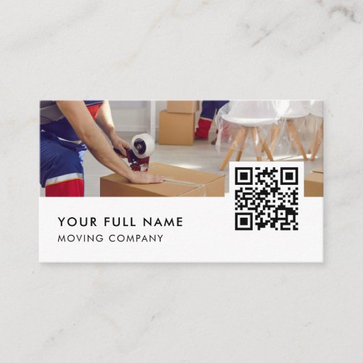 Carte De Visite Moving Company QR Code Entreprise moderne (Devant)