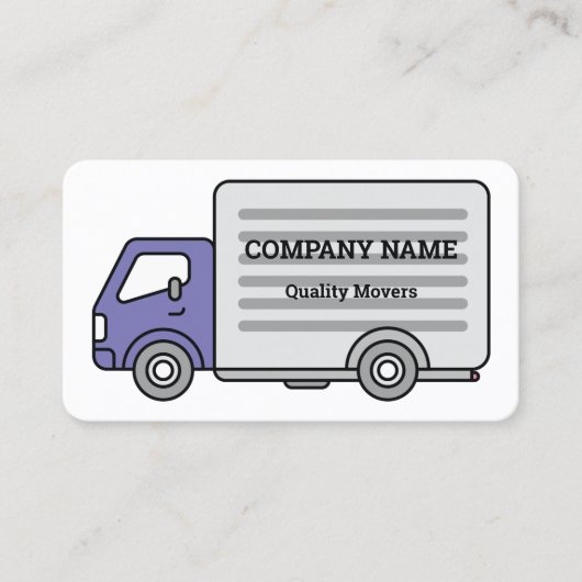 Carte De Visite Moving Company Transport (Devant)
