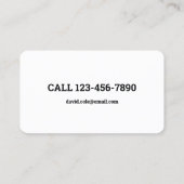 Carte De Visite Moving Company Transport (Dos)