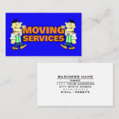 Carte De Visite Moving Services Société Mobilier Chauffage Camionn (Devant / Derrière)