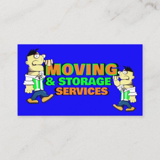 Carte De Visite Moving & Storage Company Full Service Professionne (Devant)