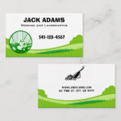 Carte De Visite Mowing and Landscaping Business Card (Devant / Derrière)