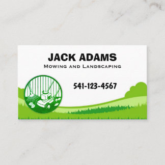 Carte De Visite Mowing and Landscaping Business Card