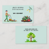 Carte De Visite Mowing and Landscaping Business Card (Devant / Derrière)