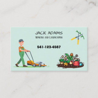 Carte De Visite Mowing and Landscaping Business Card