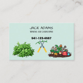 Carte De Visite Mowing and Landscaping Business Card
