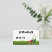 Carte De Visite Mowing and Landscaping Business Card (Debout devant)